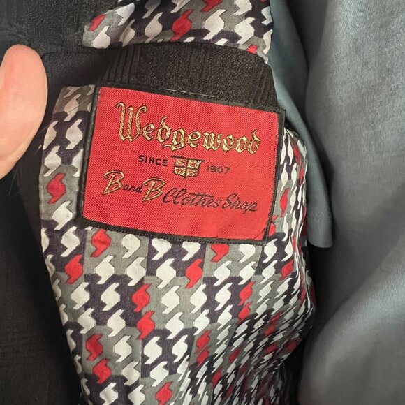 70's Navy Blue Textured Sport Coat - Picture 3 of 6